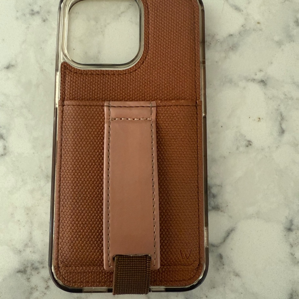 Wallis Brown Leather iPhone Case with Textured Finish